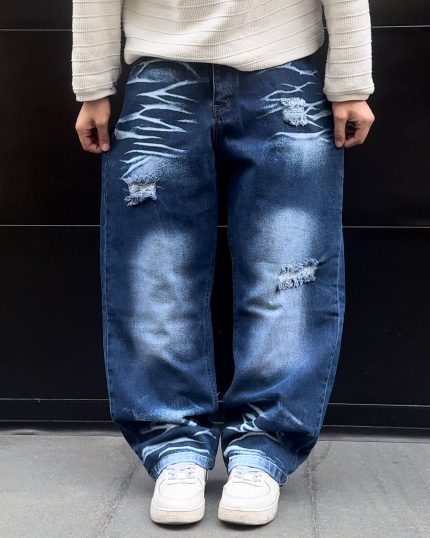 شلوار  بگ  رادو چروک ابی