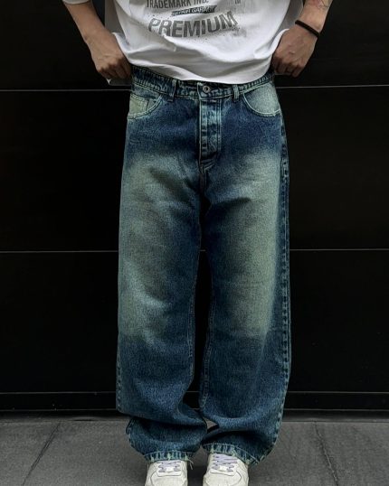 شلوار  بگ  تینت سبز اولد اسکول