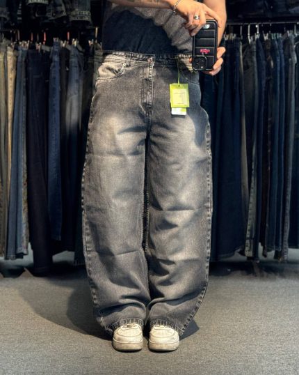 شلوار بگ طوسی