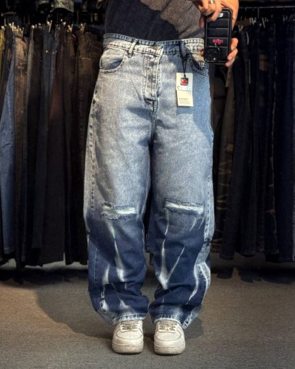 شلوار  بگ  رادو آبی ضبدری کد195/3