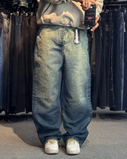 شلوار  بگ  تینت سبز 194/3