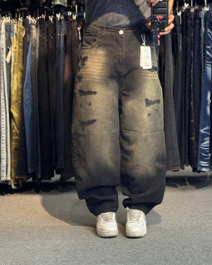 شلوار  بگ بالونی تینت قهوه ای  کد 117/7